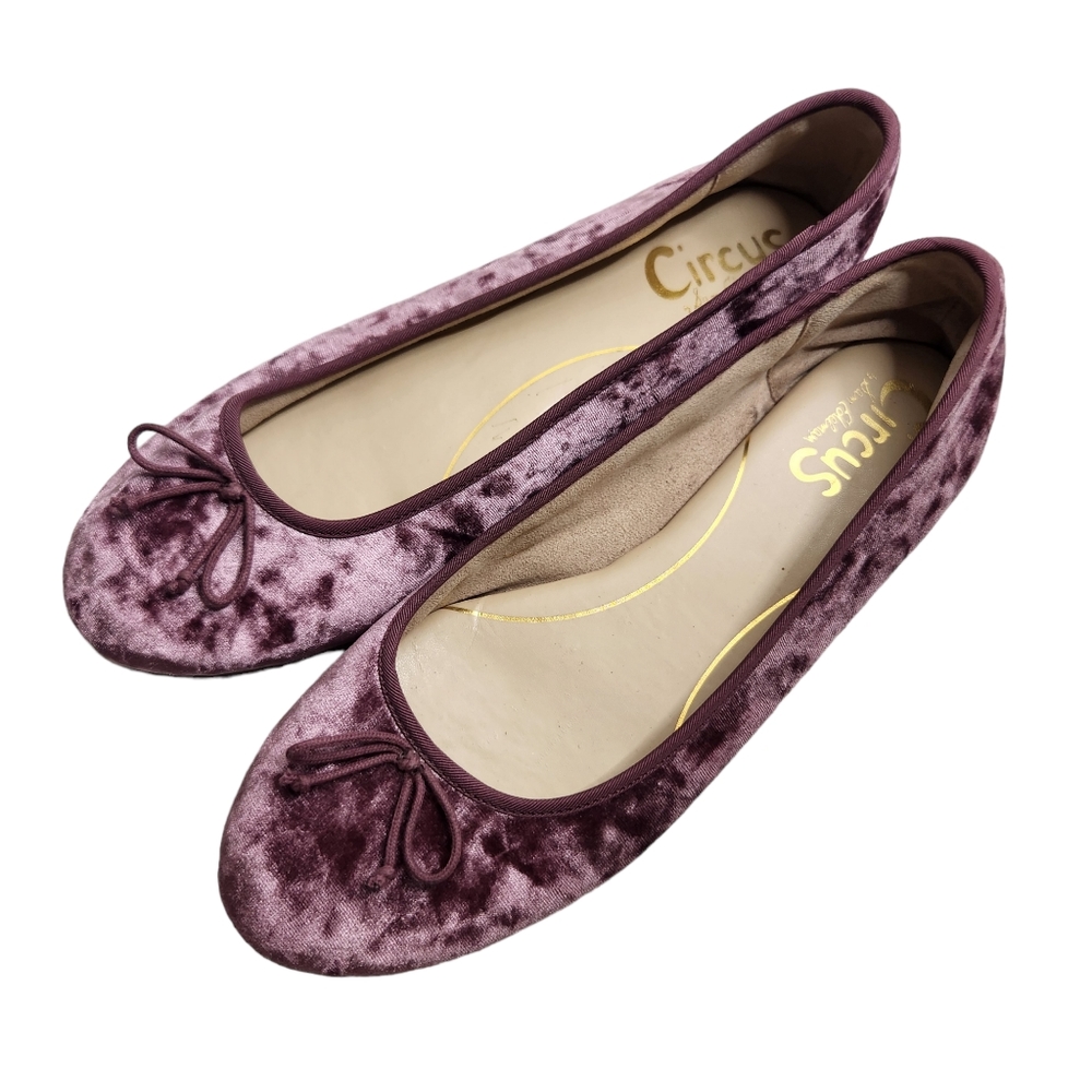 Sam Edelman Circus Dusty Rose Crushed Velvet Ballet Flats 8.5